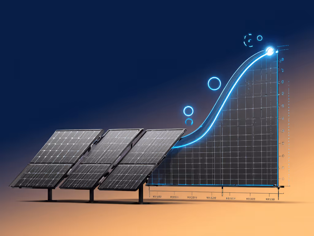 solar efficiency curve showing irradiance vs output
