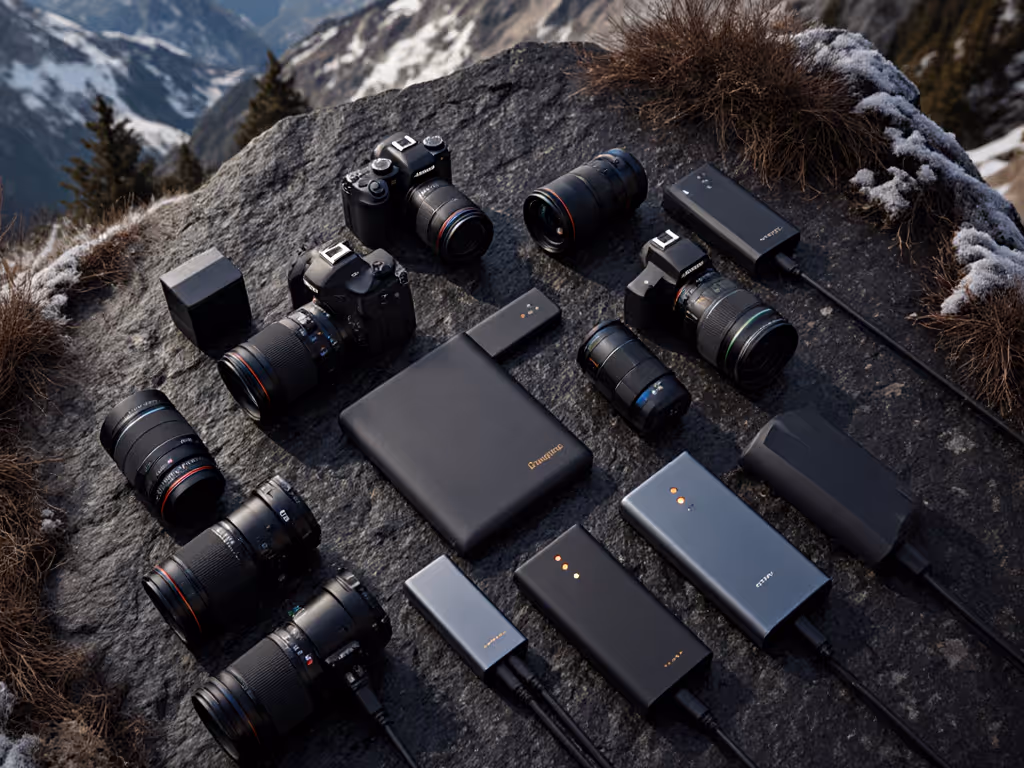 camera_gear_charging_in_mountain_setting